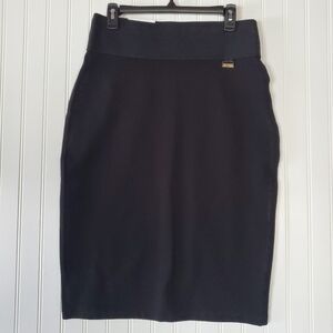 Calvin Klein Black Pencil Skirt Sz M NWT